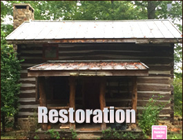 Historic Log Cabin Restoration  Huntersville, North Carolina